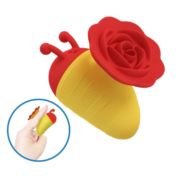 PRETTY LOVE LITTLE BEE ESTIMULADOR DE CLITORIS 7 MODOS RECARGABLE ROJO AMARILLO