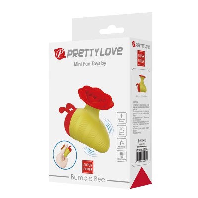 PRETTY LOVE LITTLE BEE ESTIMULADOR DE CLITORIS 7 MODOS RECARGABLE ROJO AMARILLO