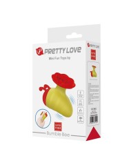 PRETTY LOVE LITTLE BEE ESTIMULADOR DE CLITORIS 7 MODOS RECARGABLE ROJO AMARILLO