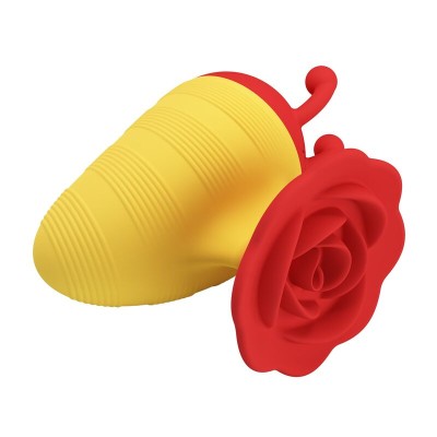 PRETTY LOVE LITTLE BEE ESTIMULADOR DE CLITORIS 7 MODOS RECARGABLE ROJO AMARILLO