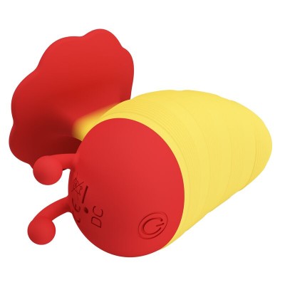 PRETTY LOVE LITTLE BEE ESTIMULADOR DE CLITORIS 7 MODOS RECARGABLE ROJO AMARILLO