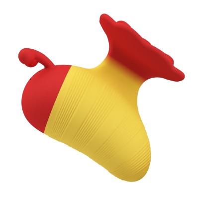 PRETTY LOVE LITTLE BEE ESTIMULADOR DE CLITORIS 7 MODOS RECARGABLE ROJO AMARILLO