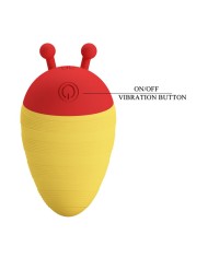 PRETTY LOVE LITTLE BEE ESTIMULADOR DE CLITORIS 7 MODOS RECARGABLE ROJO AMARILLO