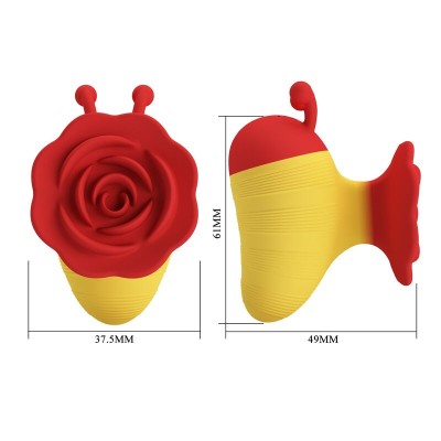 PRETTY LOVE LITTLE BEE ESTIMULADOR DE CLITORIS 7 MODOS RECARGABLE ROJO AMARILLO