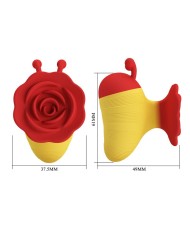 PRETTY LOVE LITTLE BEE ESTIMULADOR DE CLITORIS 7 MODOS RECARGABLE ROJO AMARILLO