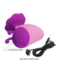 PRETTY LOVE LITTLE BEE ESTIMULADOR DE CLITORIS 7 MODOS RECARGABLE MORADO ROSA