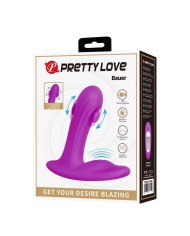 PRETTY LOVE BAUER MASAJEADOR DE PROSTATA 12 MODOS RECARGABLE MORADO
