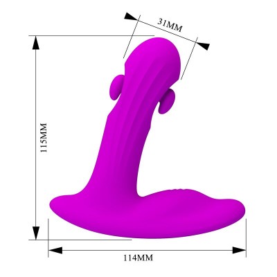 PRETTY LOVE BAUER MASAJEADOR DE PROSTATA 12 MODOS RECARGABLE MORADO