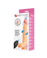 PRETTY LOVE NOLAN DILDO VIBRADOR CON EMPUJE Y ROTACION CONTROL REMOTO 245 CM O 5 CM COLOR NATURAL