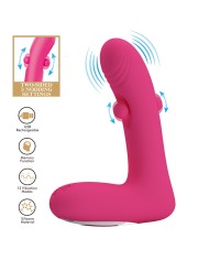 PRETTY LOVE DUDEN VIBRADOR DE SILICONA RECARGABLE 12 MODOS DE VIBRACION Y 3 MODOS DE BALANCEO ROSA