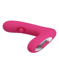 PRETTY LOVE DUDEN VIBRADOR DE SILICONA RECARGABLE 12 MODOS DE VIBRACION Y 3 MODOS DE BALANCEO ROSA