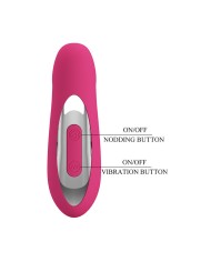 PRETTY LOVE DUDEN VIBRADOR DE SILICONA RECARGABLE 12 MODOS DE VIBRACION Y 3 MODOS DE BALANCEO ROSA