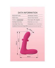 PRETTY LOVE DUDEN VIBRADOR DE SILICONA RECARGABLE 12 MODOS DE VIBRACION Y 3 MODOS DE BALANCEO ROSA