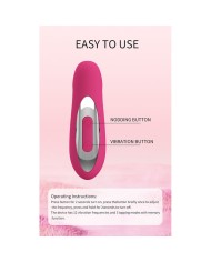 PRETTY LOVE DUDEN VIBRADOR DE SILICONA RECARGABLE 12 MODOS DE VIBRACION Y 3 MODOS DE BALANCEO ROSA