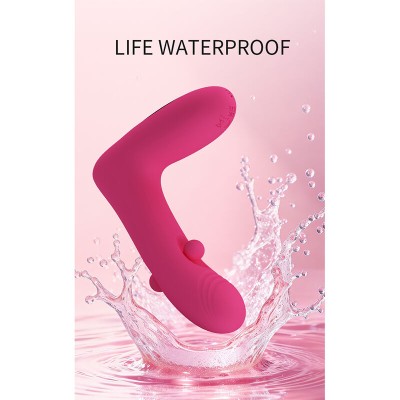 PRETTY LOVE DUDEN VIBRADOR DE SILICONA RECARGABLE 12 MODOS DE VIBRACION Y 3 MODOS DE BALANCEO ROSA
