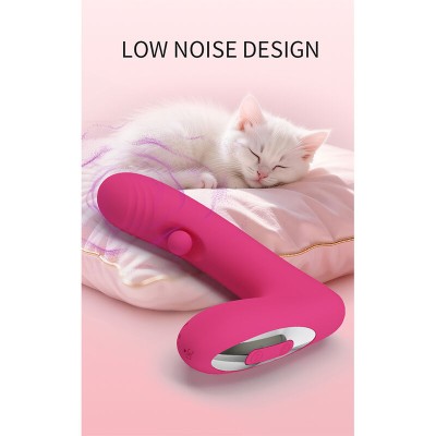 PRETTY LOVE DUDEN VIBRADOR DE SILICONA RECARGABLE 12 MODOS DE VIBRACION Y 3 MODOS DE BALANCEO ROSA
