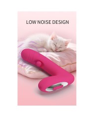 PRETTY LOVE DUDEN VIBRADOR DE SILICONA RECARGABLE 12 MODOS DE VIBRACION Y 3 MODOS DE BALANCEO ROSA