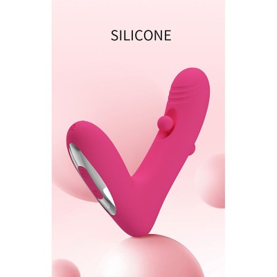 PRETTY LOVE DUDEN VIBRADOR DE SILICONA RECARGABLE 12 MODOS DE VIBRACION Y 3 MODOS DE BALANCEO ROSA