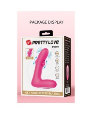 PRETTY LOVE DUDEN VIBRADOR DE SILICONA RECARGABLE 12 MODOS DE VIBRACION Y 3 MODOS DE BALANCEO ROSA