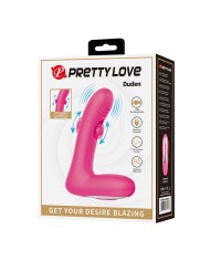 PRETTY LOVE DUDEN VIBRADOR DE SILICONA RECARGABLE 12 MODOS DE VIBRACION Y 3 MODOS DE BALANCEO ROSA