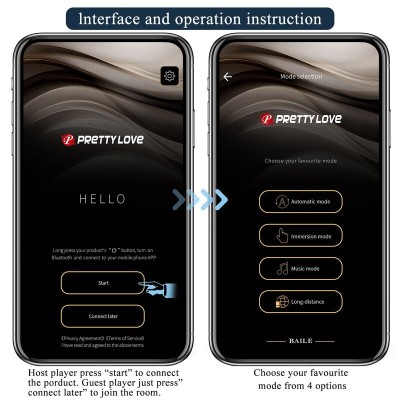 PRETTY LOVE ANTHONY VIBRADOR ANAL Y PERINEAL APP CONTROL NEGRO