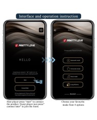 PRETTY LOVE ANTHONY VIBRADOR ANAL Y PERINEAL APP CONTROL NEGRO
