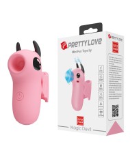 PRETTY LOVE MAGIC DEVIL ESTIMULADOR DE DEDO RECARGABLE ROSA