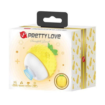PRETTY LOVE ESTIMULADOR CLITORAL CON SUCCION Y GOLPETEOS RECARGABLE AMARILLO