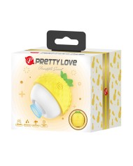 PRETTY LOVE ESTIMULADOR CLITORAL CON SUCCION Y GOLPETEOS RECARGABLE AMARILLO