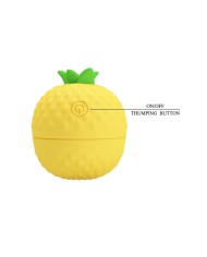 PRETTY LOVE ESTIMULADOR CLITORAL CON SUCCION Y GOLPETEOS RECARGABLE AMARILLO
