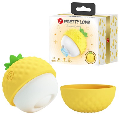 PRETTY LOVE ESTIMULADOR CLITORAL CON SUCCION Y GOLPETEOS RECARGABLE AMARILLO