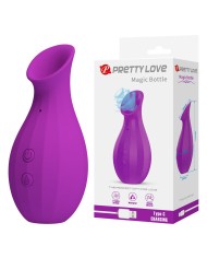 PRETTY LOVE MAGIC BOTTLE SUCCIONADOR DE CLITORIS RECARGABLE MORADO