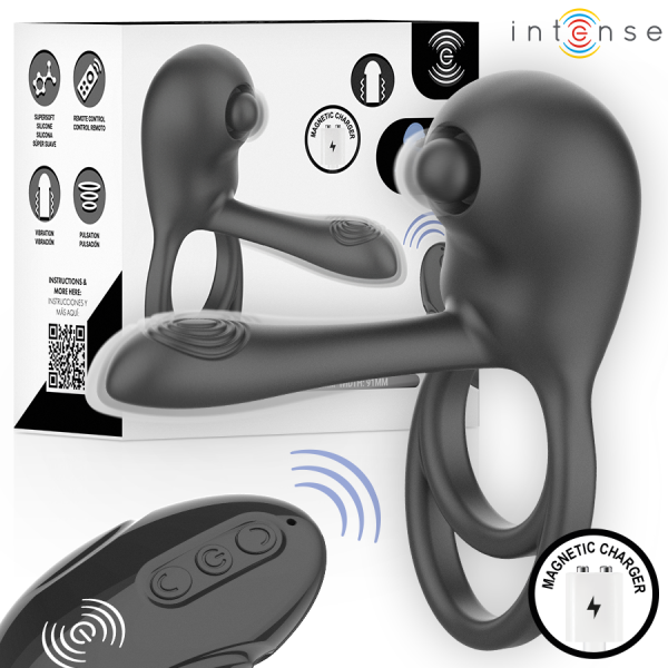 INTENSE SPIKE ANILLO VIBRADOR PARA PENE CON CONTROL REMOTO