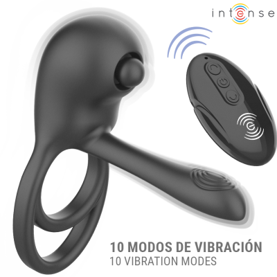 INTENSE SPIKE ANILLO VIBRADOR PARA PENE CON CONTROL REMOTO
