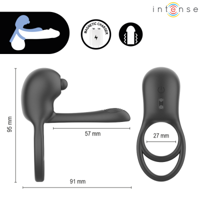 INTENSE SPIKE ANILLO VIBRADOR PARA PENE CON CONTROL REMOTO