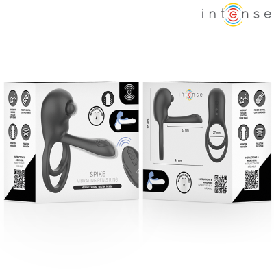 INTENSE SPIKE ANILLO VIBRADOR PARA PENE CON CONTROL REMOTO