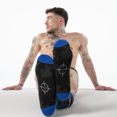 LOCKER GEAR FULL MILITARY KNEE HIGH SOCKS TALLA UNICA AZUL