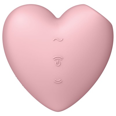 SATISFYER CUTIE HEART ESTIMULADOR Y VIBRADOR ROSA
