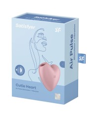 SATISFYER CUTIE HEART ESTIMULADOR Y VIBRADOR ROSA