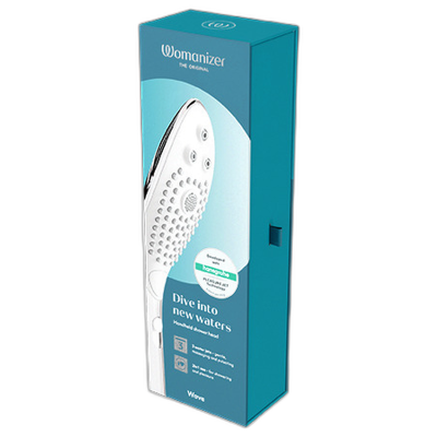 WOMANIZER WAVE CABEZAL DE DUCHA ESTIMULADOR DE CLITORIS PLATEADO