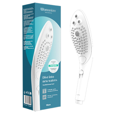 WOMANIZER WAVE CABEZAL DE DUCHA ESTIMULADOR DE CLITORIS BLANCO