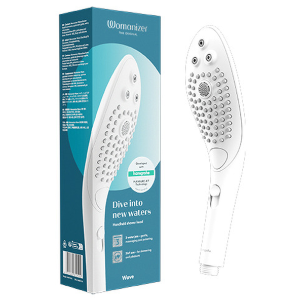 WOMANIZER WAVE CABEZAL DE DUCHA ESTIMULADOR DE CLITORIS BLANCO