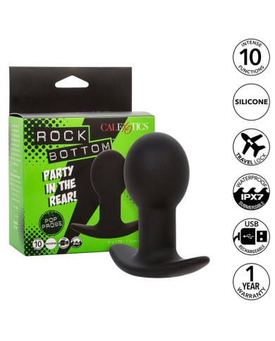 CALEXOTICS ROCK BOTTOM PLUG ANAL 10 VIBRACIONES SILICONA NEGRO CALEXOTICS ROCK BOTTOM PLUG ANAL 10 VIBRACIONES SILICONA NEGRO