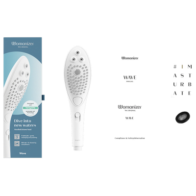 WOMANIZER WAVE CABEZAL DE DUCHA ESTIMULADOR DE CLITORIS BLANCO