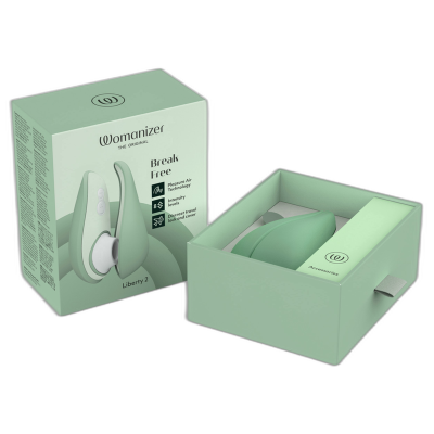 WOMANIZER LIBERTY 2 ESTIMULADOR SUCCIONADOR CLITORIS VERDE CLARO