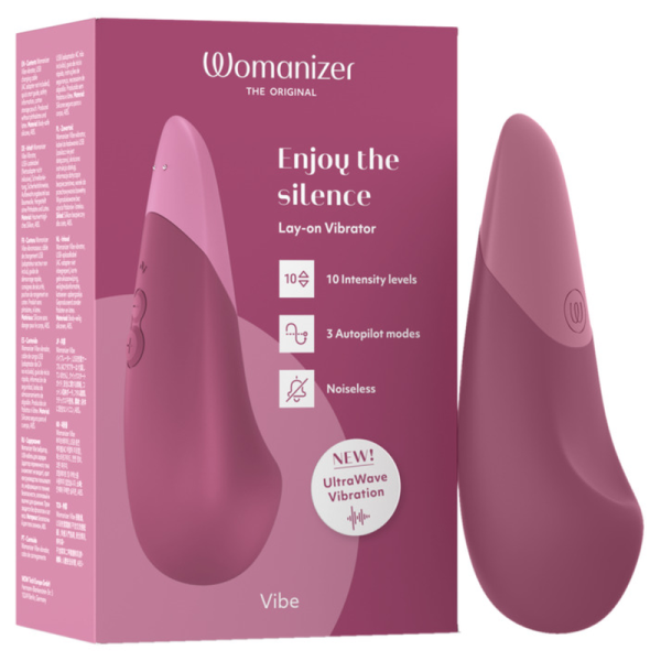 WOMANIZER VIBE VIBRADOR LAY ON SILENCIOSO ROSA OSCURO