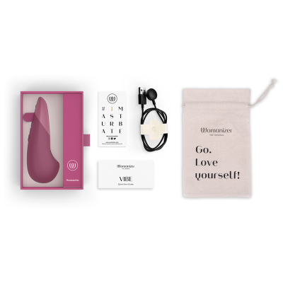 WOMANIZER VIBE VIBRADOR LAY ON SILENCIOSO ROSA OSCURO