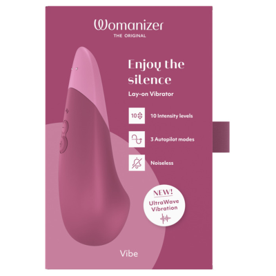 WOMANIZER VIBE VIBRADOR LAY ON SILENCIOSO ROSA OSCURO