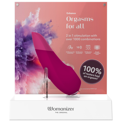 WOMANIZER ENHANCE ESTIMULADOR DE CLITORIS ROSA VIBRANTE