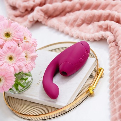WOMANIZER DUO NEXT ESTIMULADOR VIBRADOR DUAL CLITORIS PUNTOG ROSA